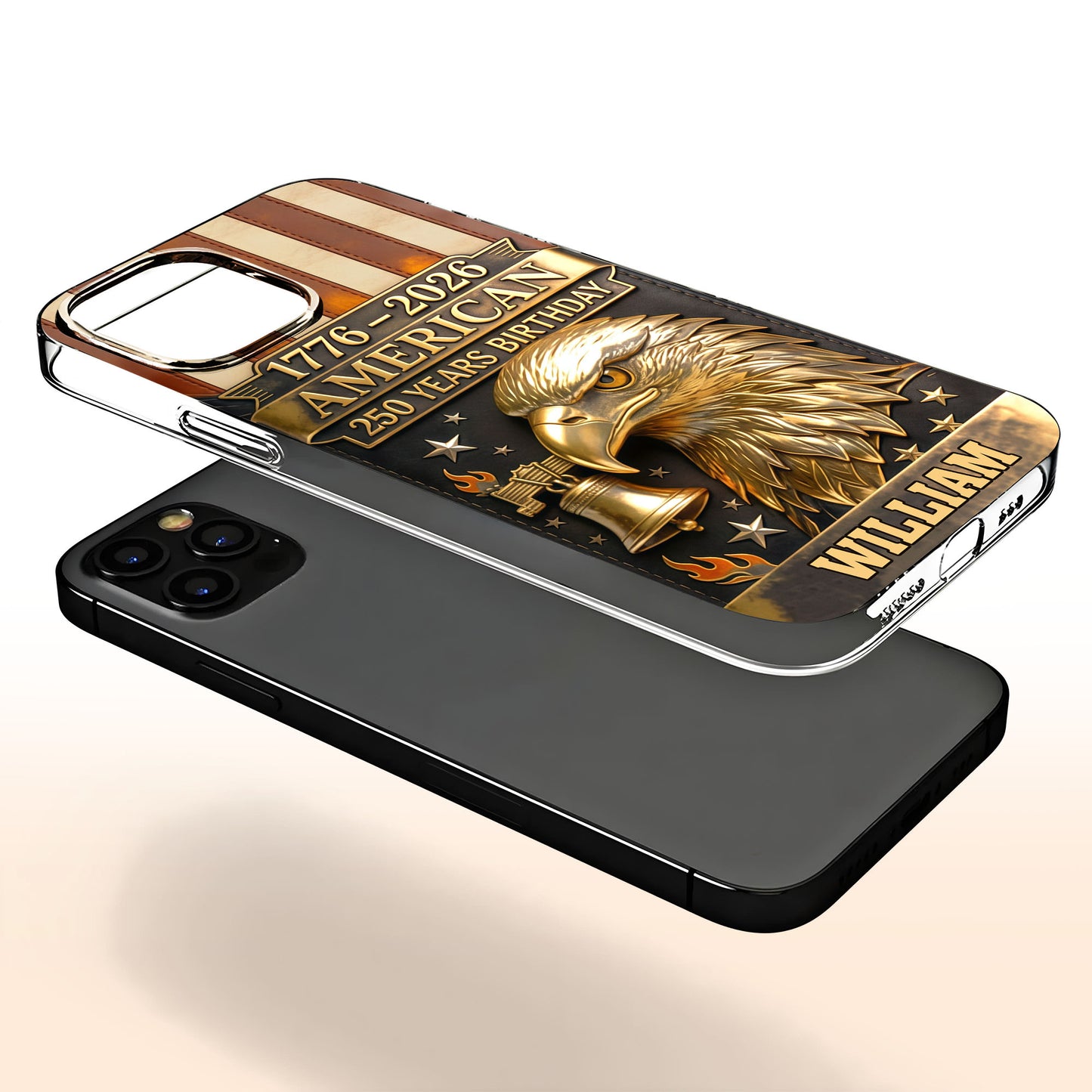 American 250 Years Birthday With Eagle and Liberty Bell