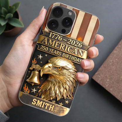 American 250 Years Birthday With Eagle and Liberty Bell