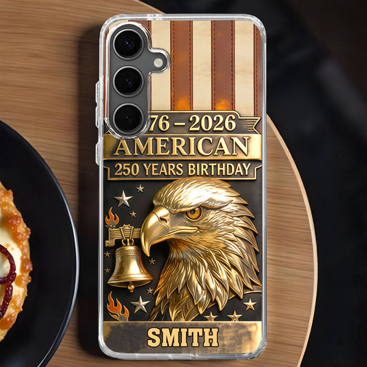 American 250 Years Birthday With Eagle and Liberty Bell