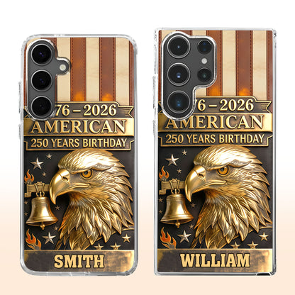 American 250 Years Birthday With Eagle and Liberty Bell