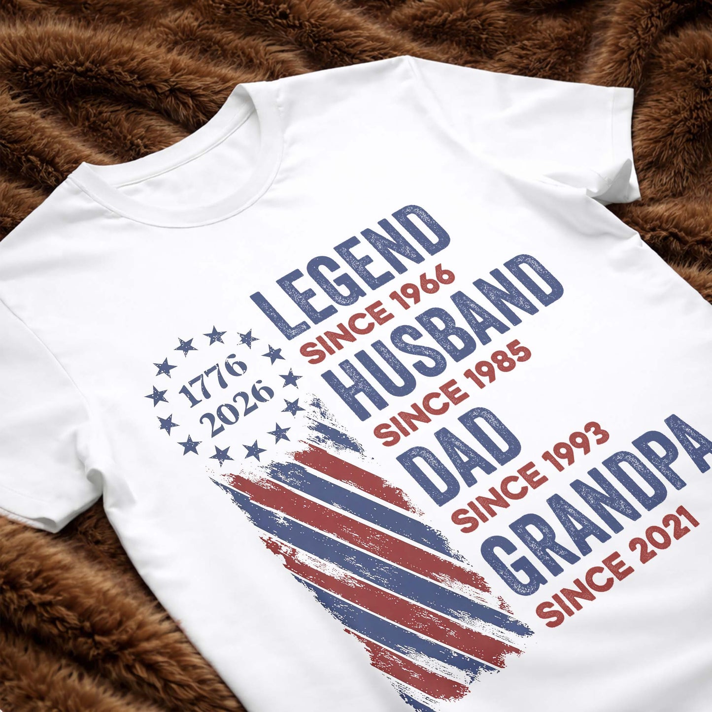 Legend Husband Dad Grandpa Patriotic Stars And Stripes Design