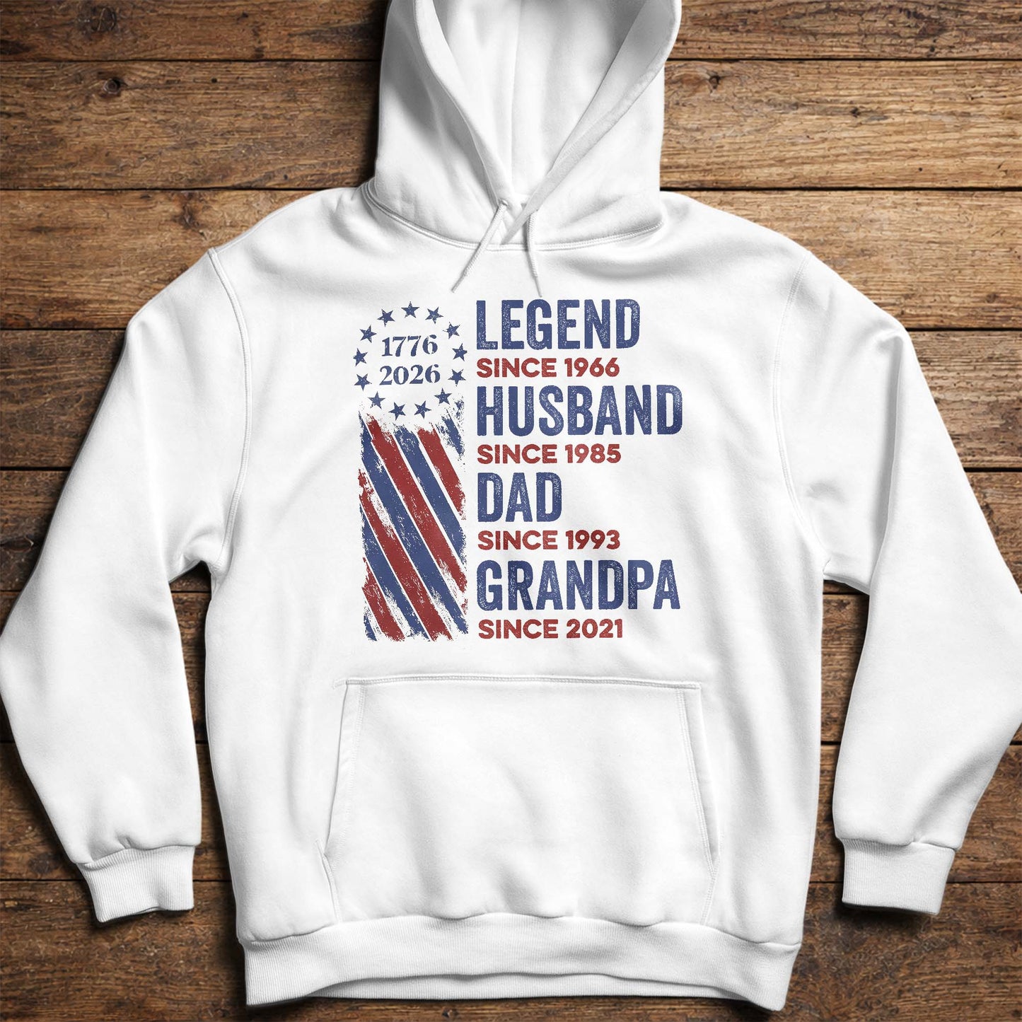 Legend Husband Dad Grandpa Patriotic Stars And Stripes Design