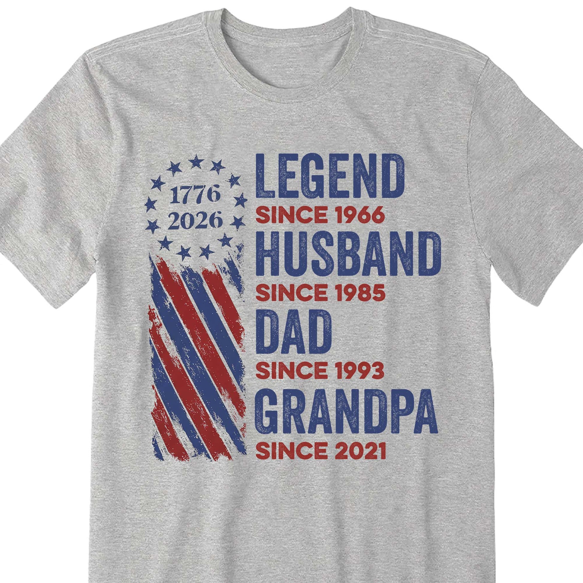 Legend Husband Dad Grandpa Patriotic Stars And Stripes Design