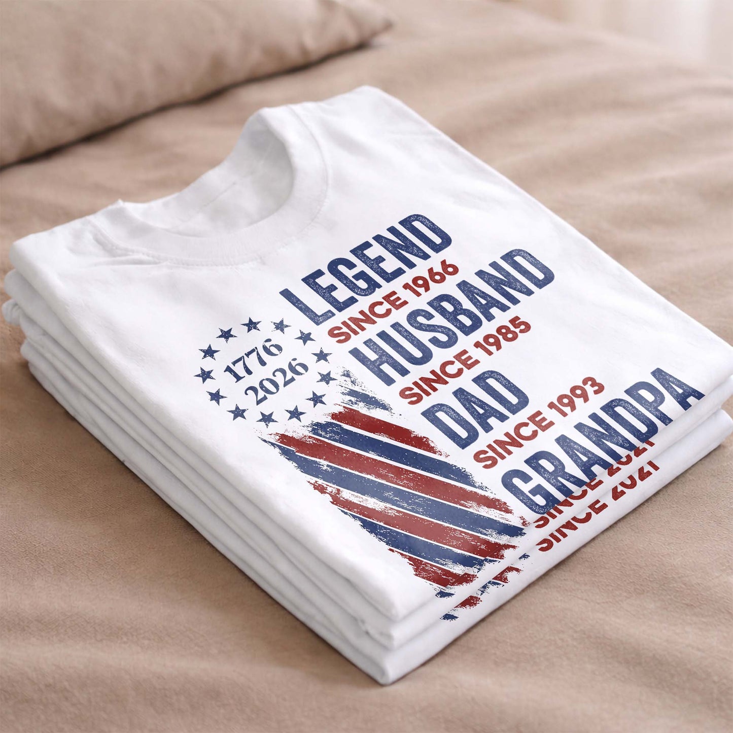 Legend Husband Dad Grandpa Patriotic Stars And Stripes Design