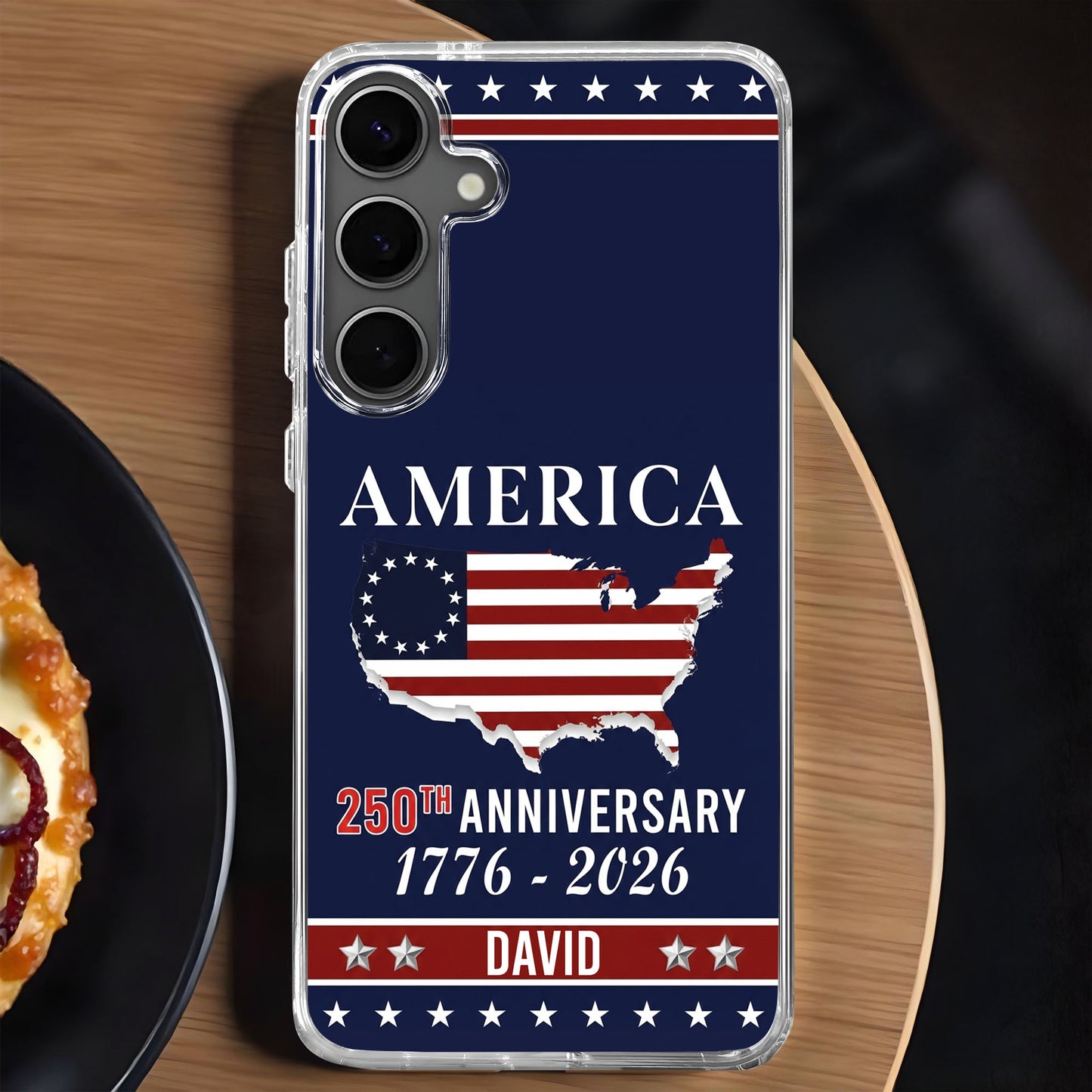 America 250th Anniversary USA Map Flag Patriotic