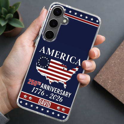 America 250th Anniversary USA Map Flag Patriotic