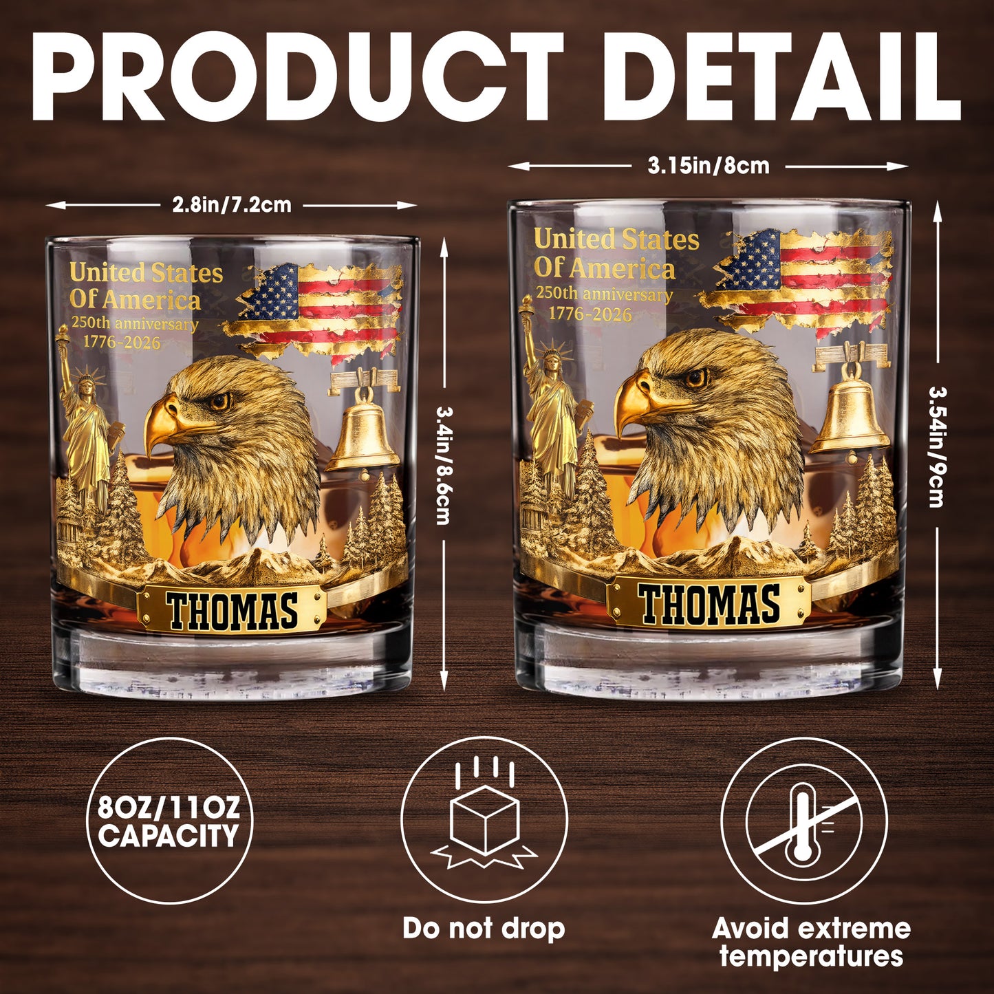 United States Of America Anniversary Patriot Bald Eagle And Flag