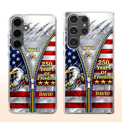 Years Of Freedom American Flag Eagle With Zipper