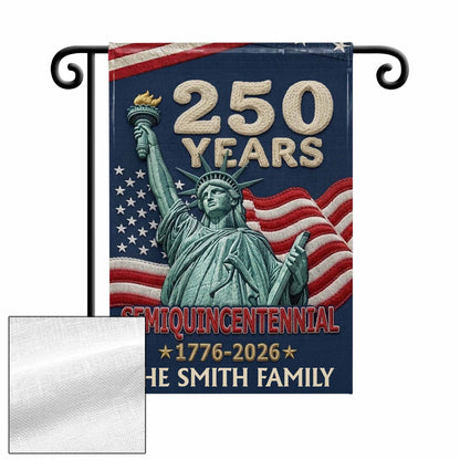 250 Years Semiquincentennial Statue Of Liberty Family American Flag - Personalized Flag - INDE124_GAF