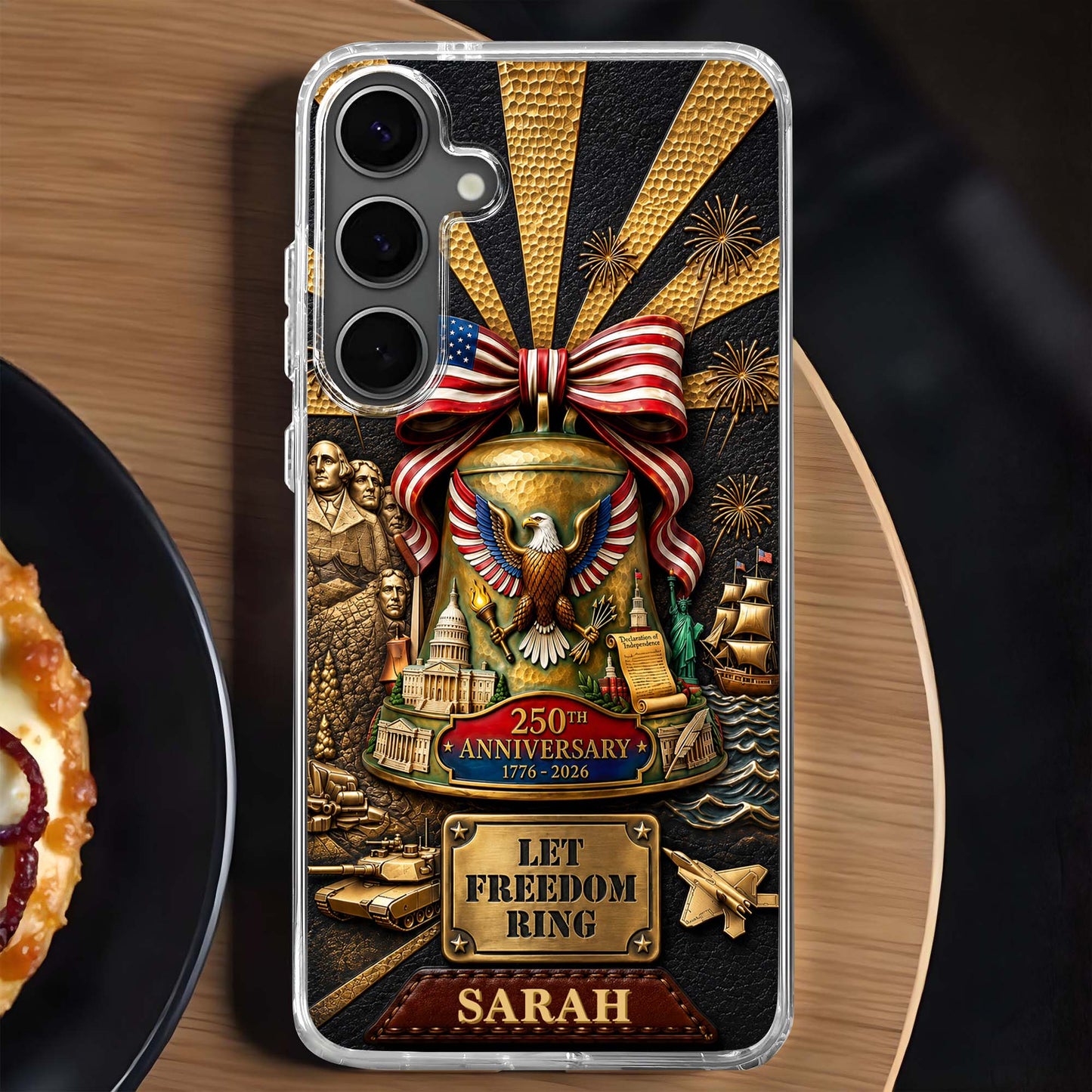 Let Freedom Ring Anniversary American Eagle And Liberty Bell - Personalized Clear Phone Case - INDE314_PHC