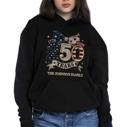 Years Of Independence Custom Family Name Stars And Stripes Bow - Personalized Custom Unisex T-shirt, Hoodie - INDE402_BBAS