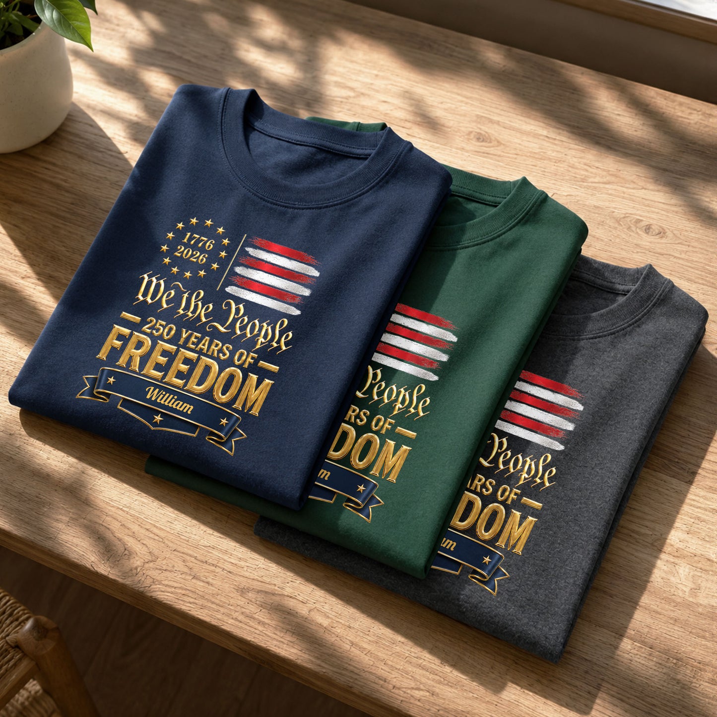 We The People 250 Years Of Freedom American Flag Stars - Personalized Custom Unisex T-shirt, Hoodie - INDE485_BBAS