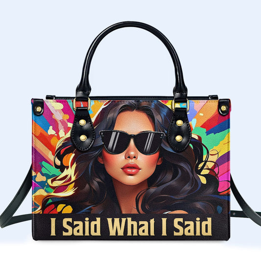 Dije lo que dije - Bolso de cuero personalizado - ISAID04