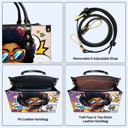 Es lo que es - Bolso de mano de piel personalizado - ITIS01