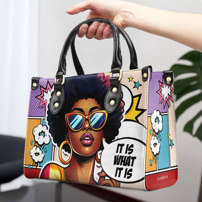 Es lo que es - Bolso de mano de piel personalizado - ITIS01