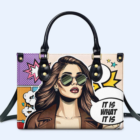 Es lo que es - Bolso de mano de piel personalizado - ITIS03