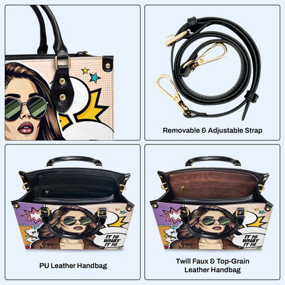 Es lo que es - Bolso de mano de piel personalizado - ITIS03