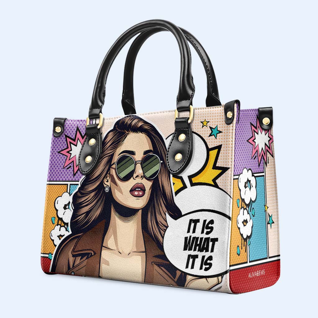 Es lo que es - Bolso de mano de piel personalizado - ITIS03