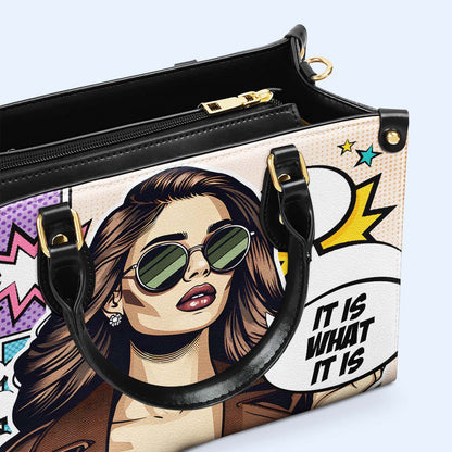 Es lo que es - Bolso de mano de piel personalizado - ITIS03