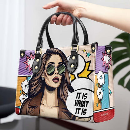 Es lo que es - Bolso de mano de piel personalizado - ITIS03
