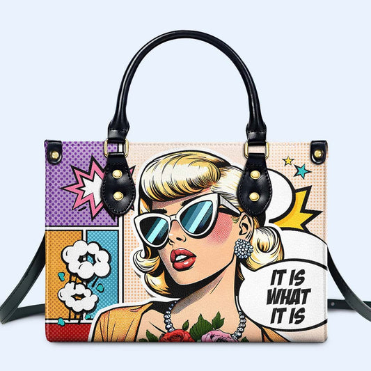 Es lo que es - Bolso de mano de piel personalizado - ITIS06