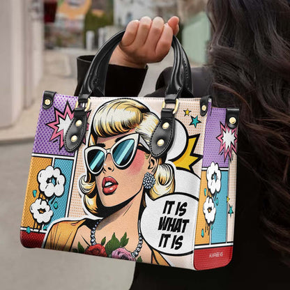C'est ce que c'est - Sac à main en cuir personnalisé - ITIS06