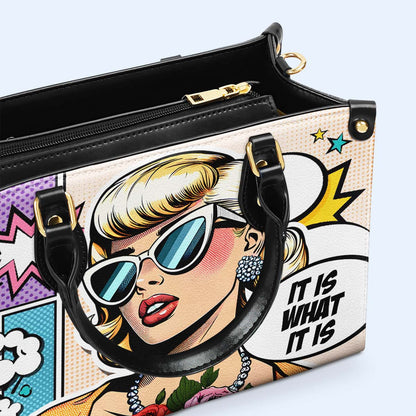C'est ce que c'est - Sac à main en cuir personnalisé - ITIS06