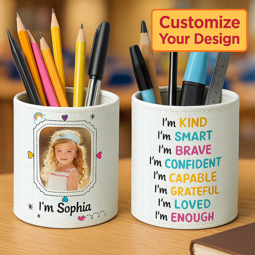 I'm [Name] Notebook Paper Design Pen Holder - Personalized Pen Holder - GRK053_PENH