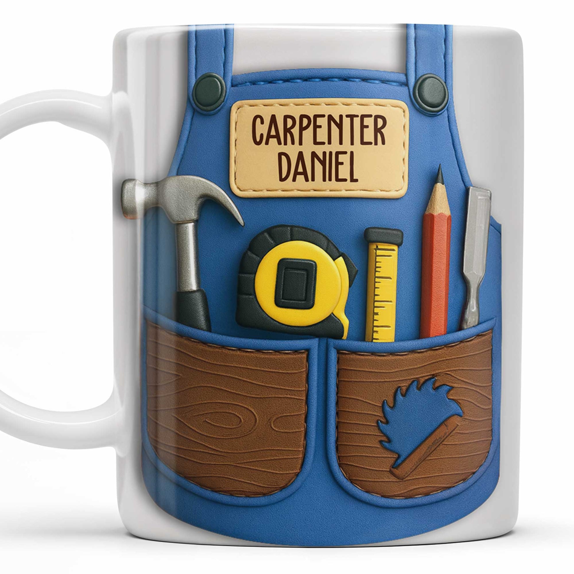 Carpenter Daniel Hammer, Tape Measure, Pencil, Saw