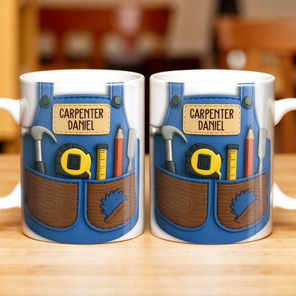 Carpenter Daniel Hammer, Tape Measure, Pencil, Saw