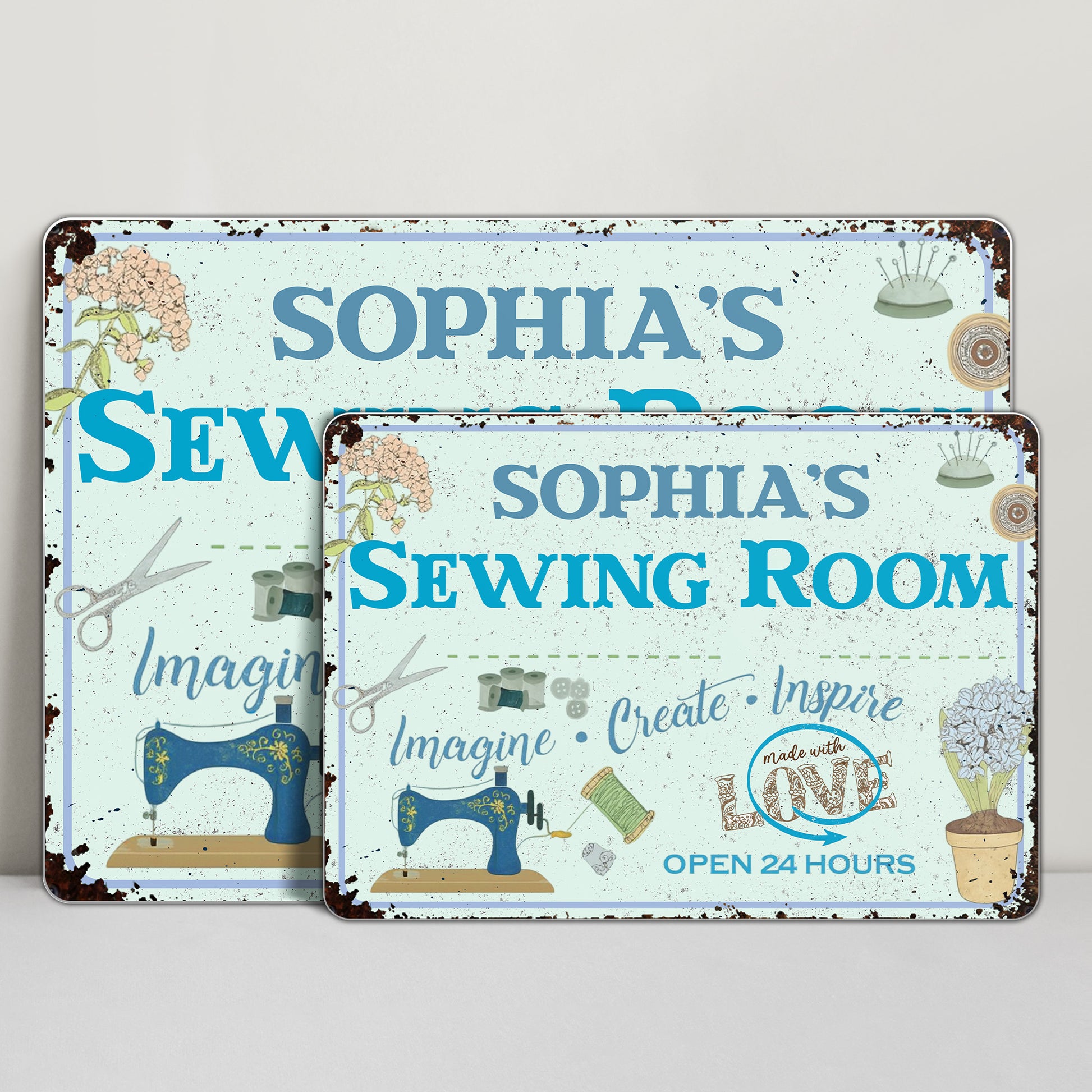 Imagine Create Inspire Sewing Room Sign