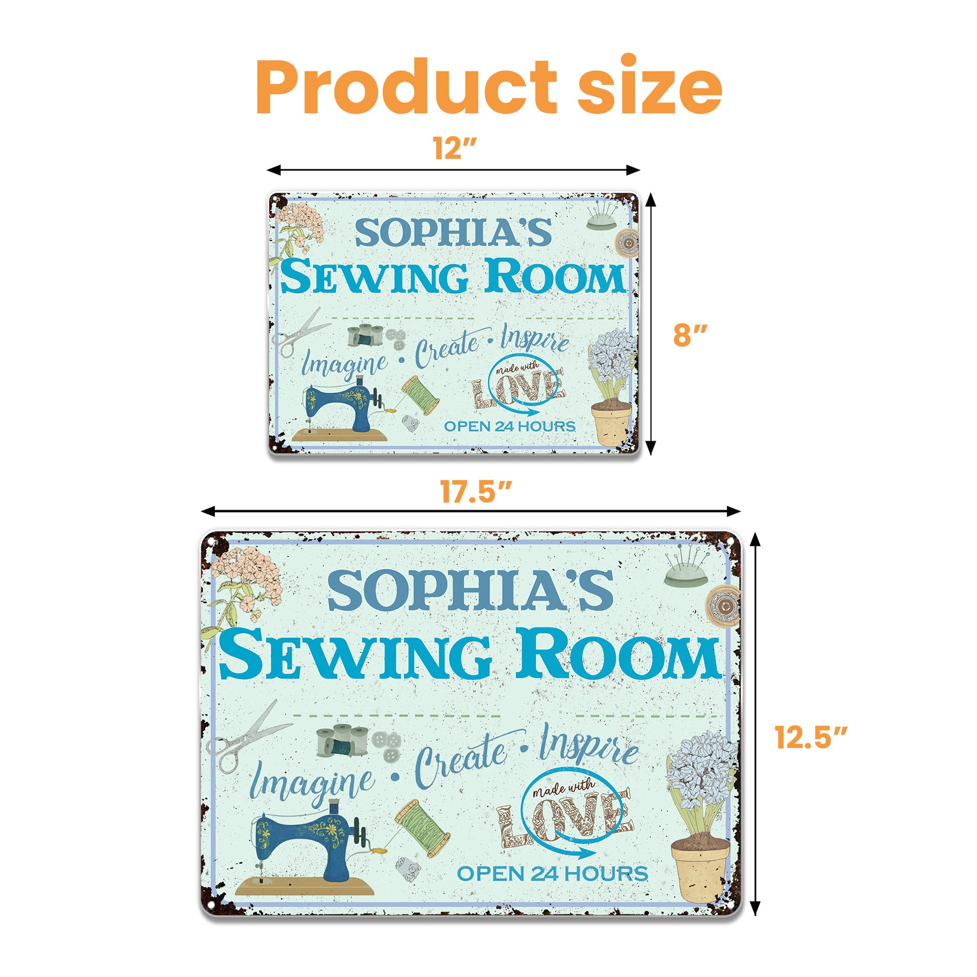 Imagine Create Inspire Sewing Room Sign