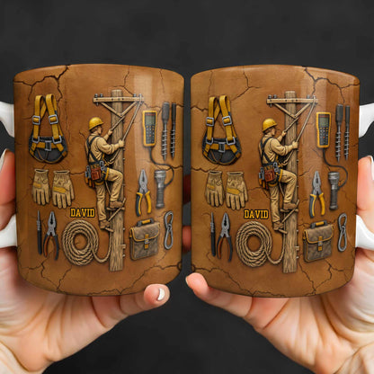 Personalized Mug With Essential Tools And Helmet