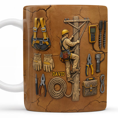 Personalized Mug With Essential Tools And Helmet