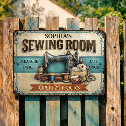 Measure Twice Cut Once Open 24 Hours Sewing Theme