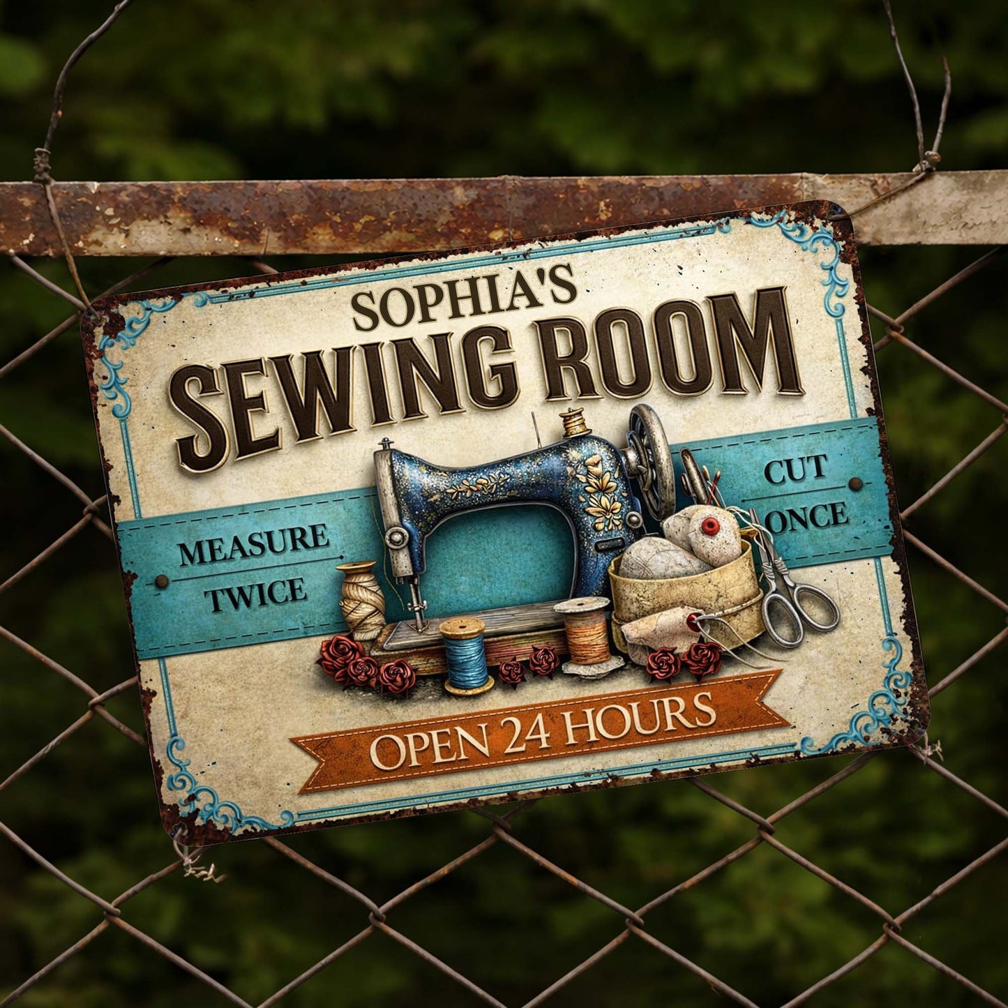 Measure Twice Cut Once Open 24 Hours Sewing Theme