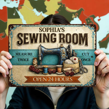 Measure Twice Cut Once Open 24 Hours Sewing Theme