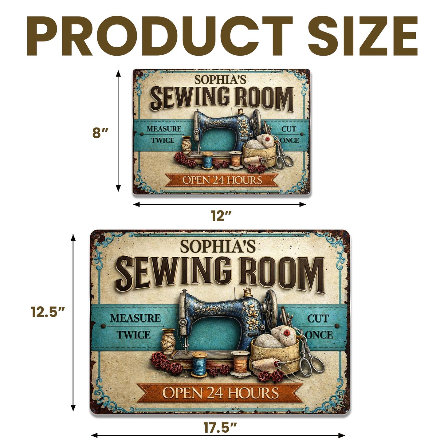 Measure Twice Cut Once Open 24 Hours Sewing Theme