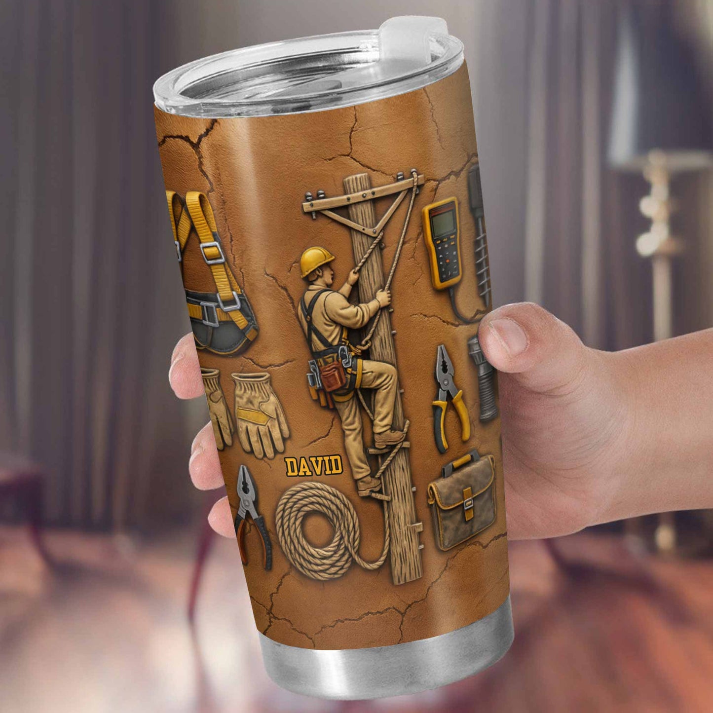 Celebrate Hard Work, Tools and Construction Worker Design