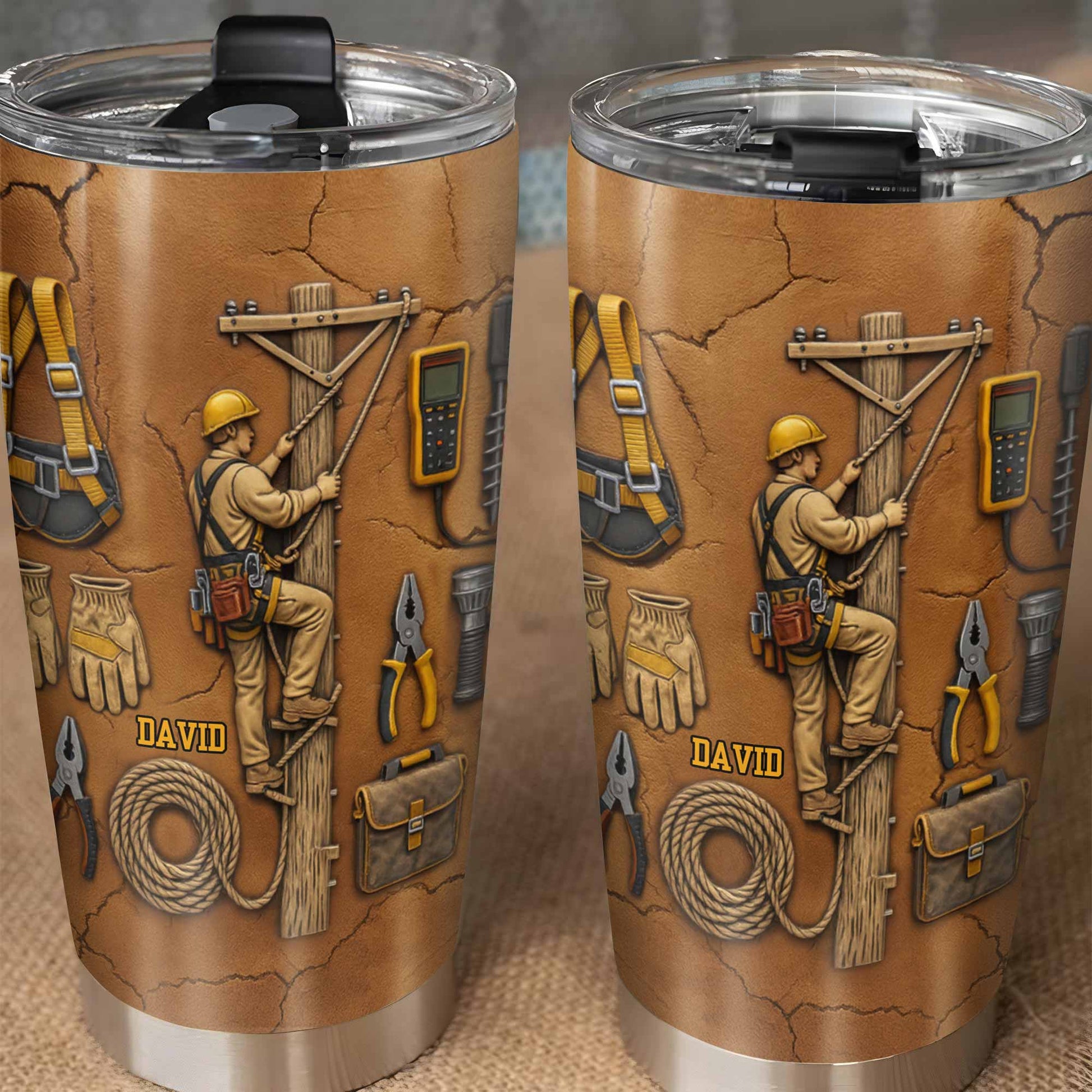 Celebrate Hard Work, Tools and Construction Worker Design