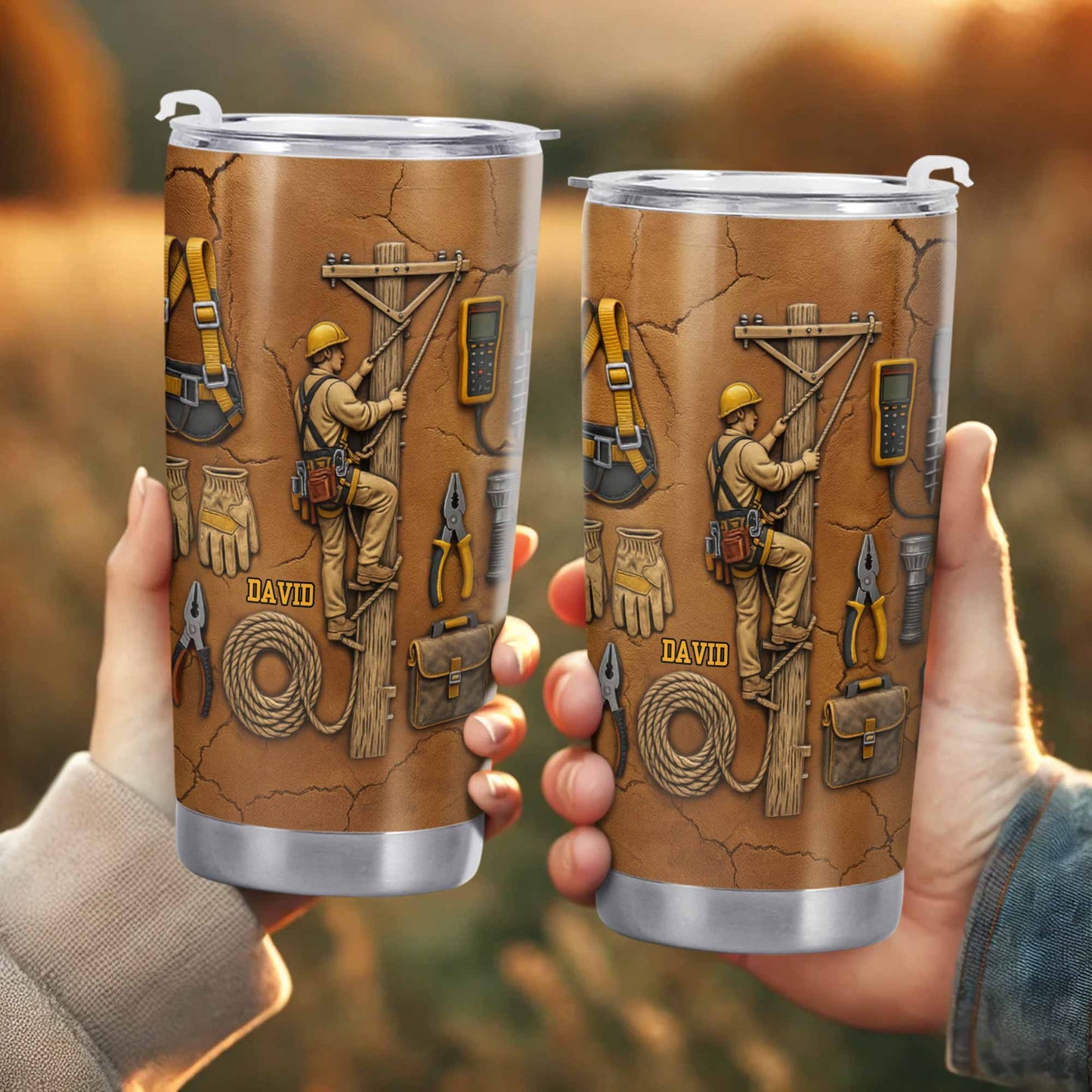 Celebrate Hard Work, Tools and Construction Worker Design