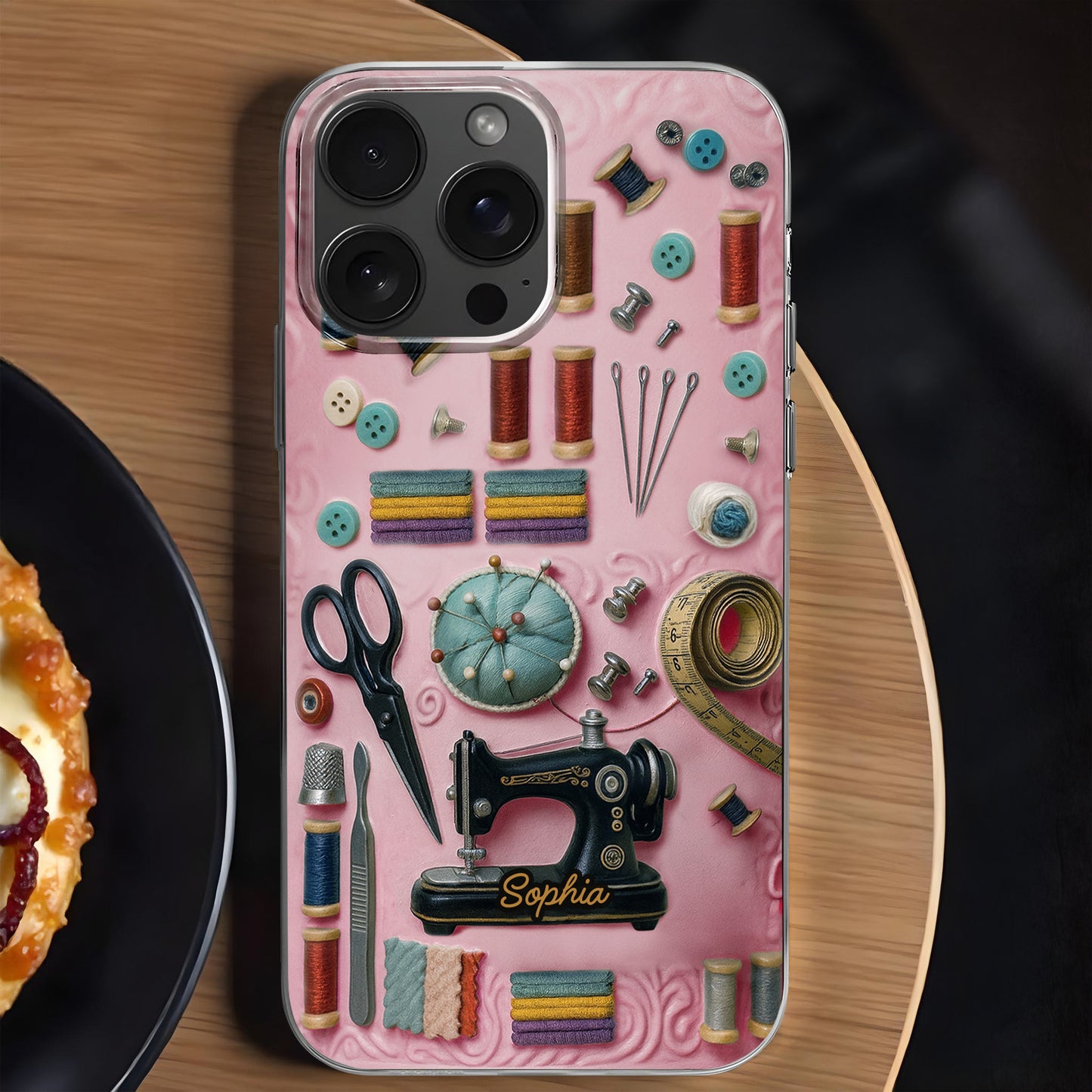 Customizable Name On Sewing Themed Design