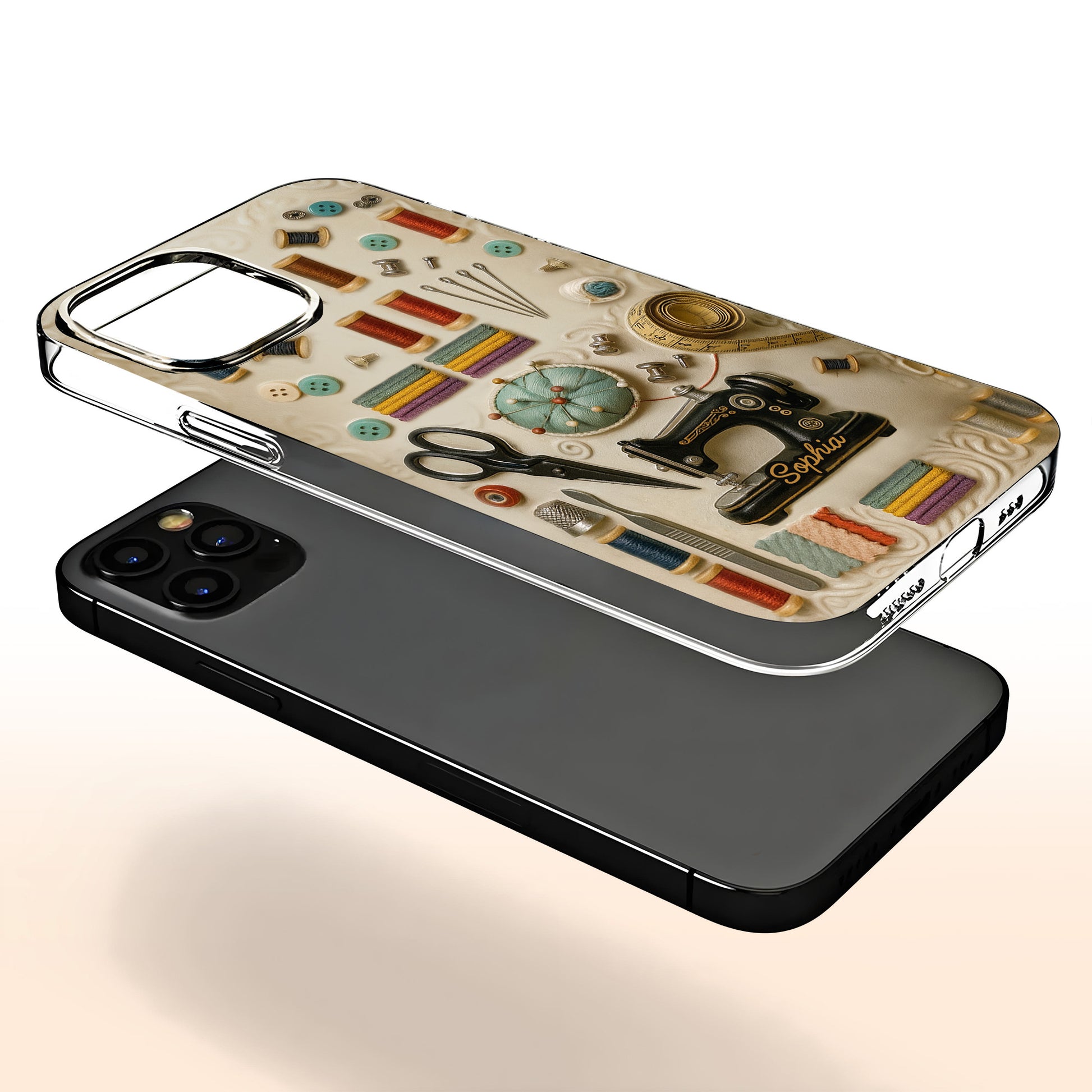 Customizable Name On Sewing Themed Design