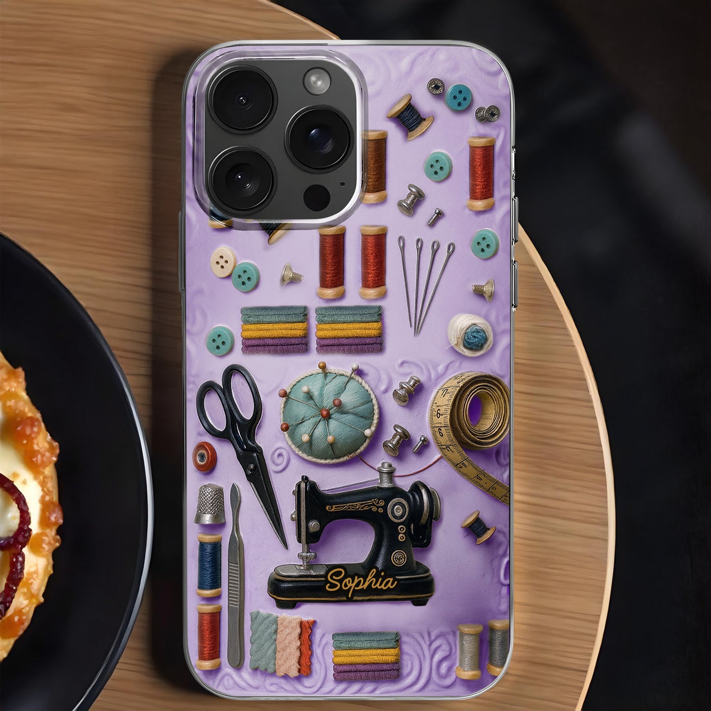 Customizable Name On Sewing Themed Design