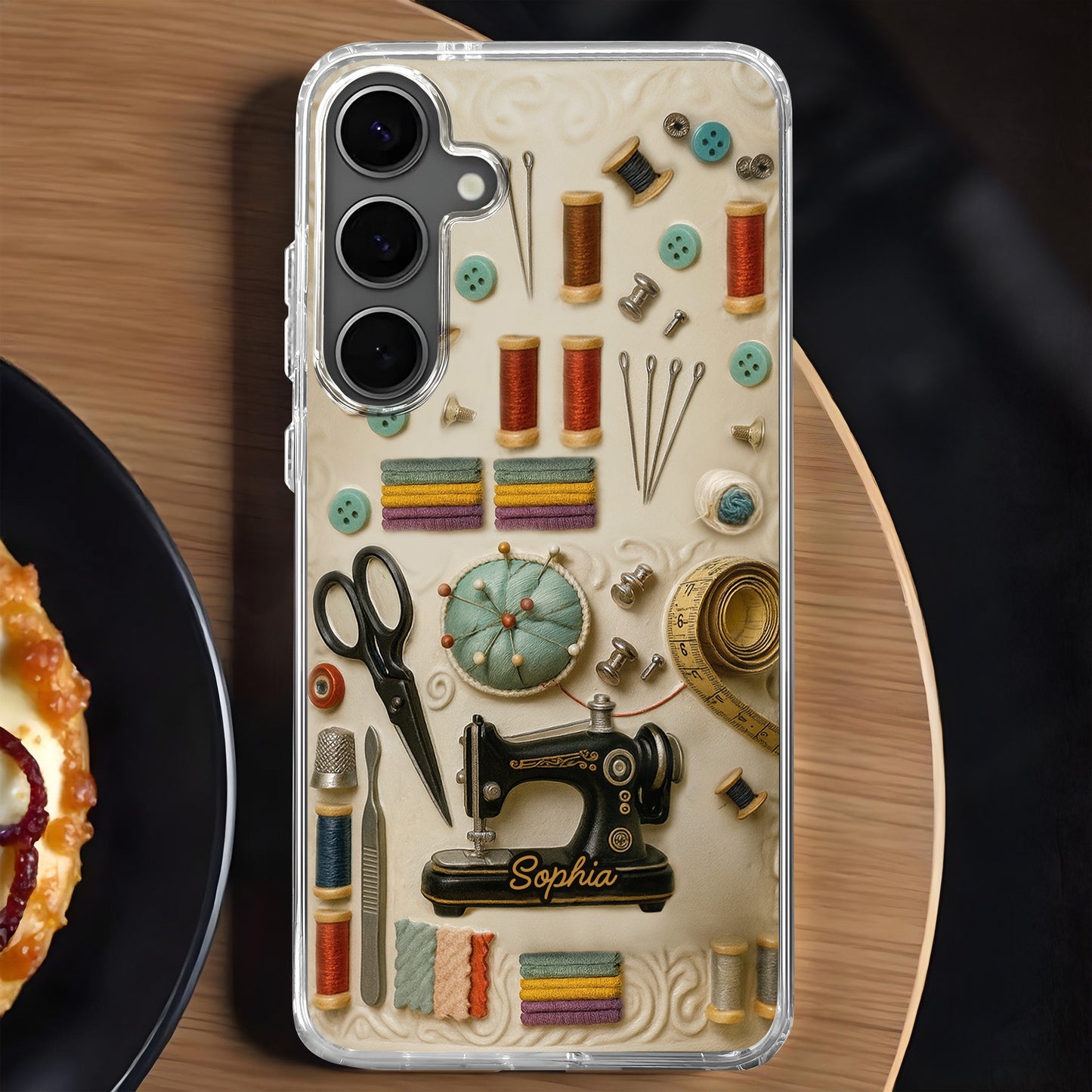 Customizable Name On Sewing Themed Design