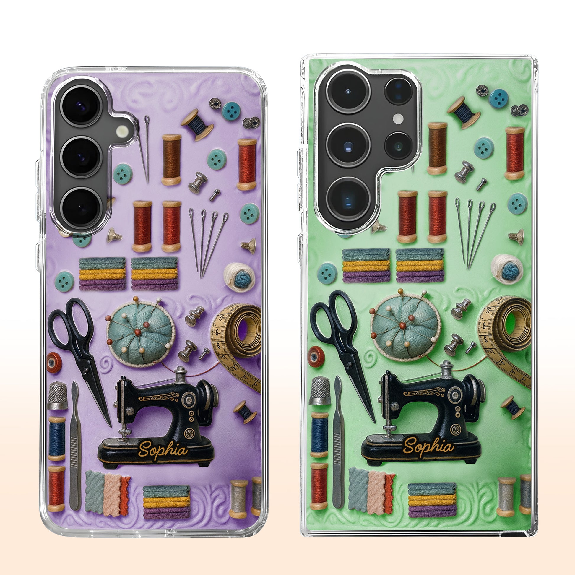 Customizable Name On Sewing Themed Design