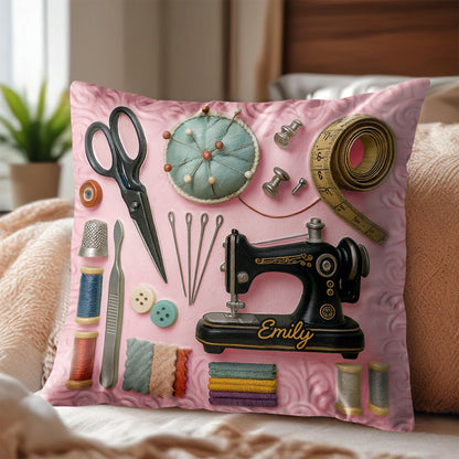 Celebrate Your Creativity, Sewing Machine And Tools Pillow