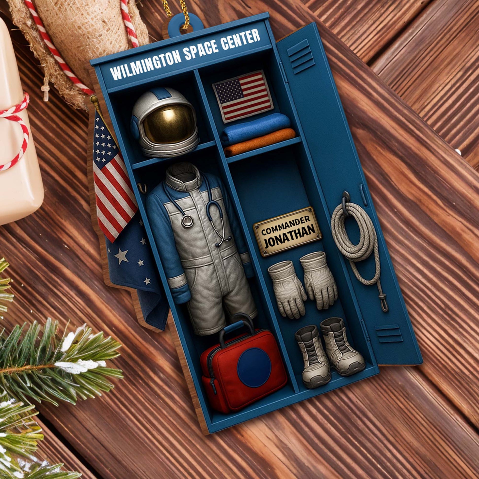 Customize With Your Own Name, Astronaut Suit and Space Helmet