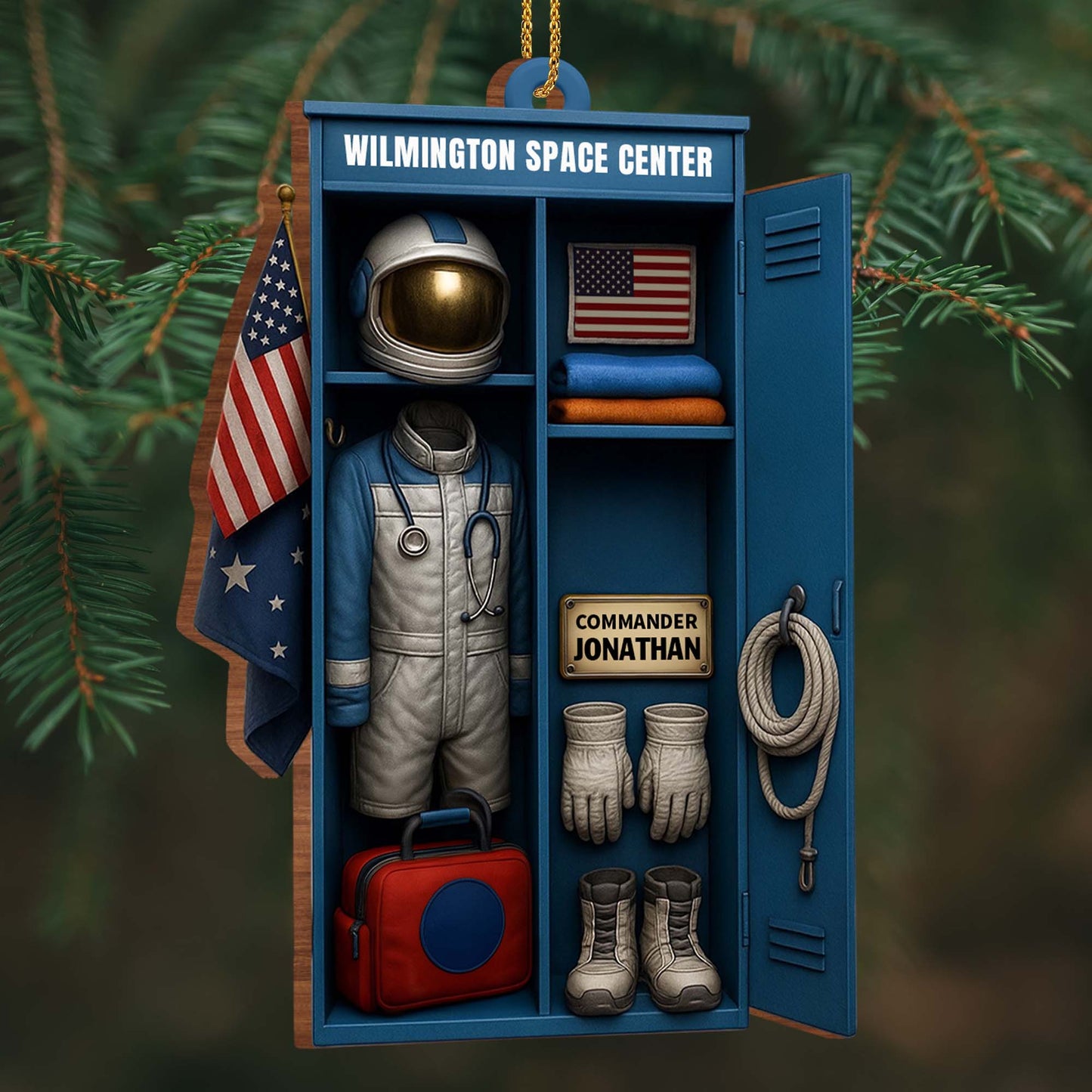Customize With Your Own Name, Astronaut Suit and Space Helmet