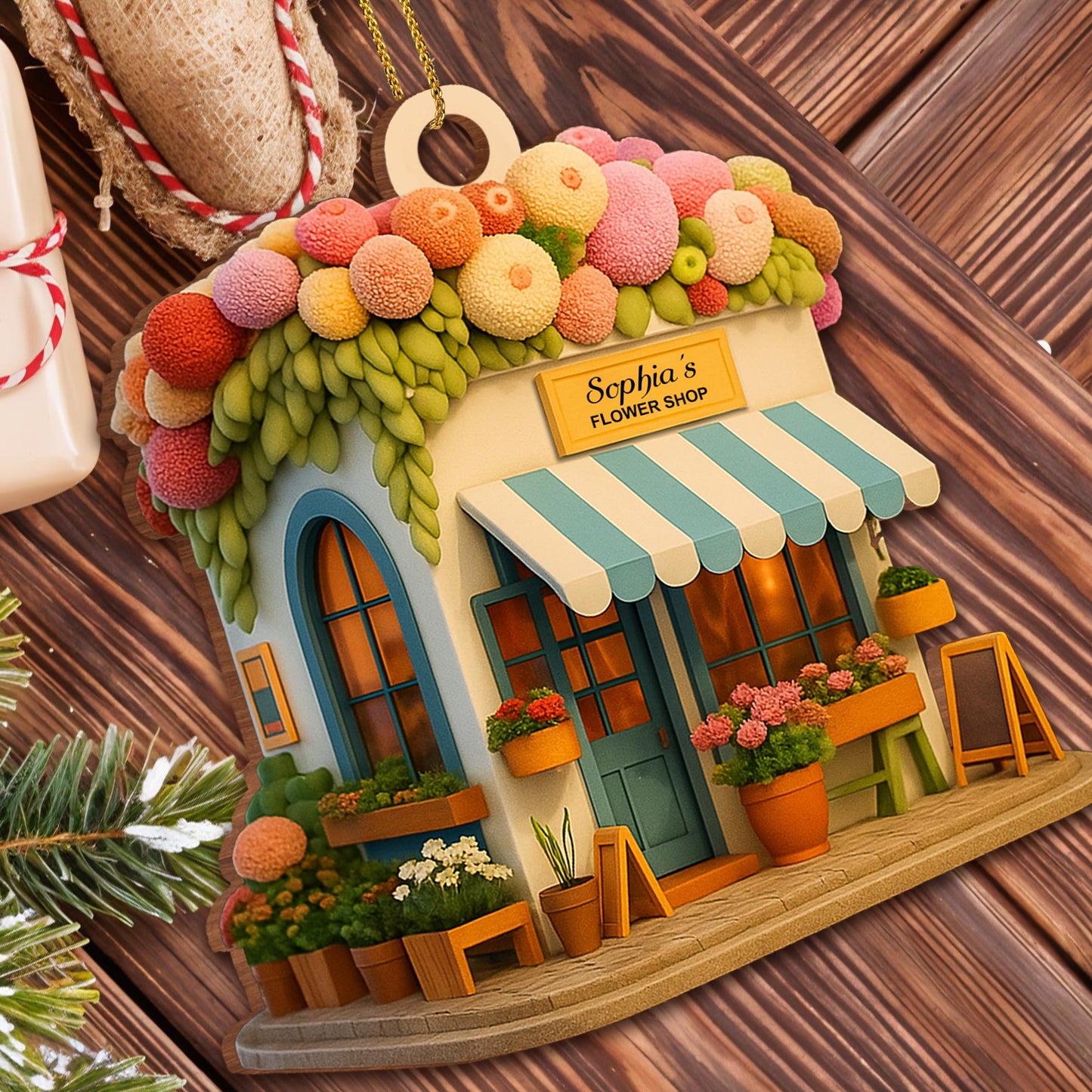 Charming Local Flower Shop Ornament